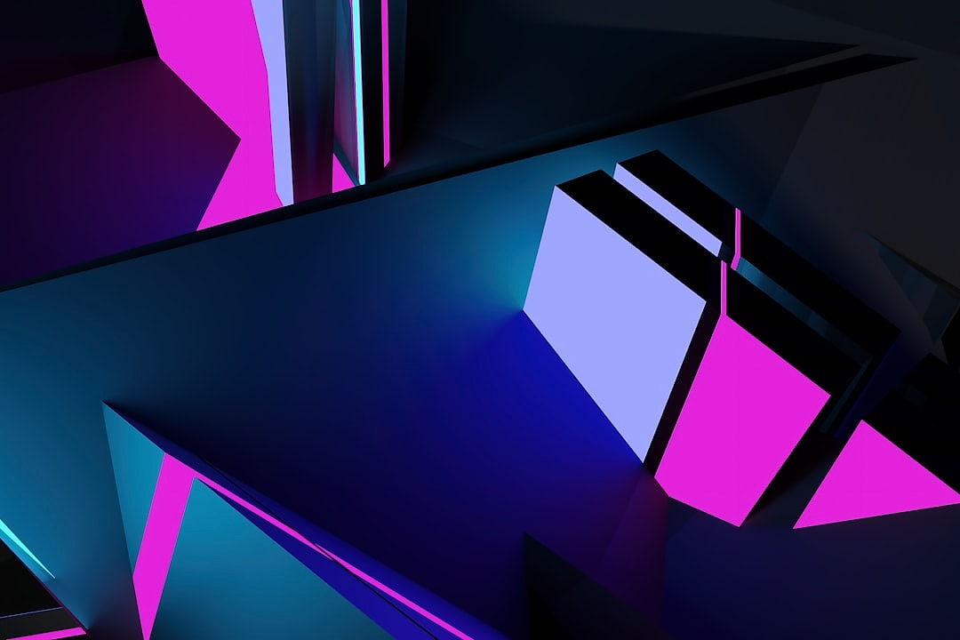 Abstract geometric shapes representing UI design